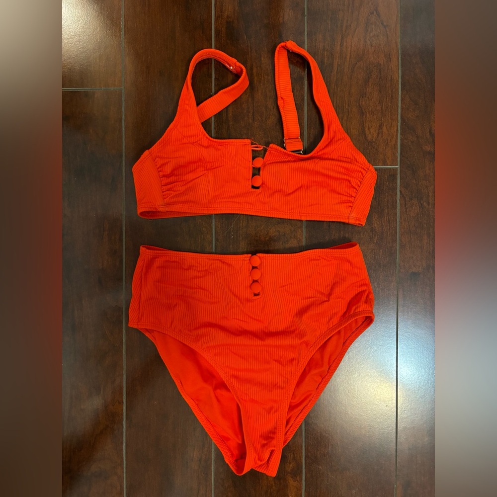 Vibrant red/Orange Bikini Set
